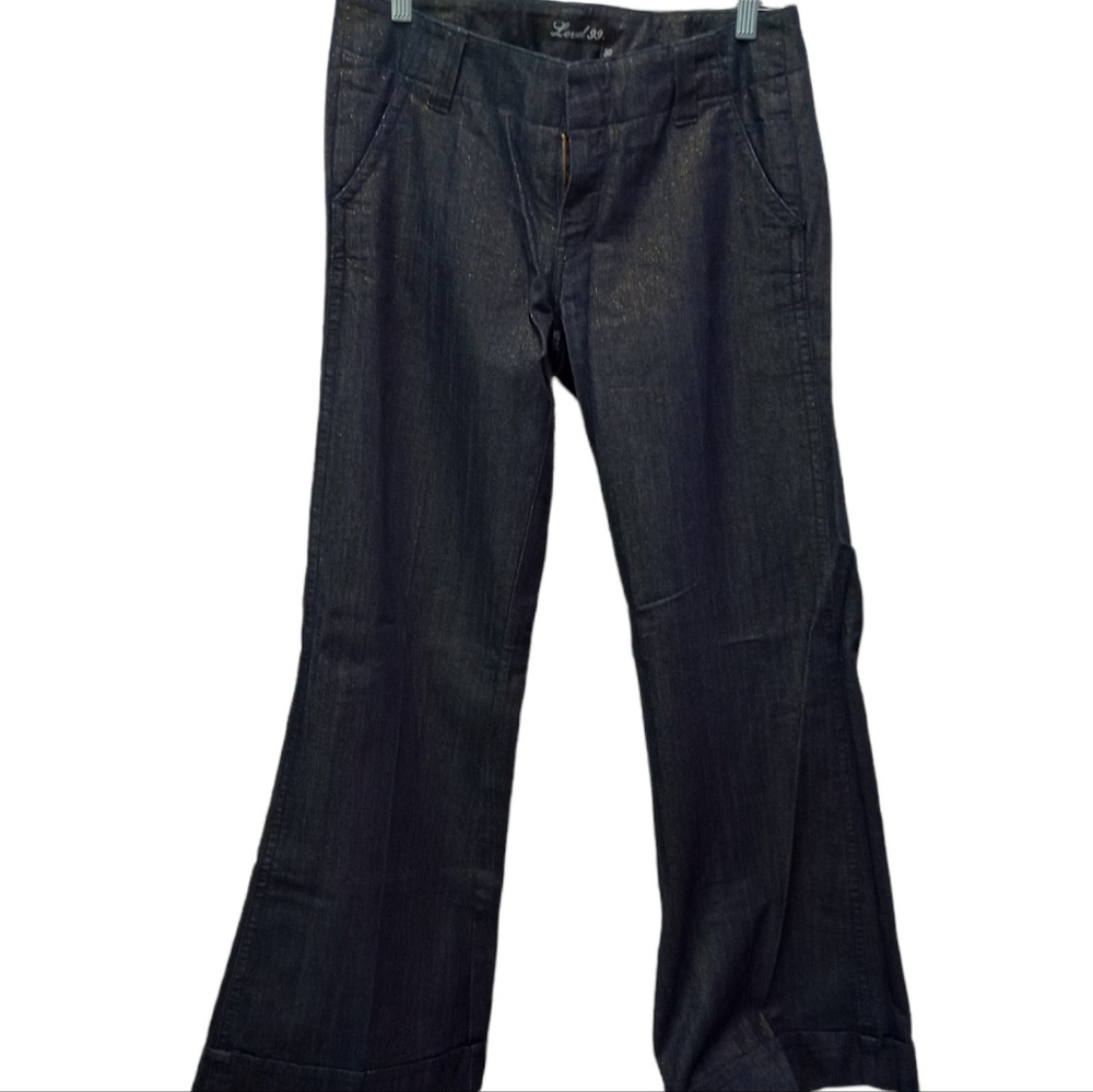 Level 99 Women Dark Blue Jeans with light Gold Specks Size 30